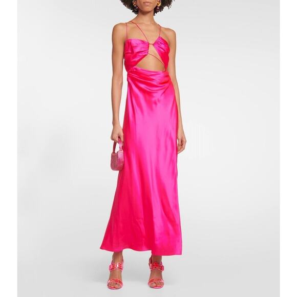 Christian Louboutin Duniss 100mm Leather and PVC Sandals Neon Pink 37 - Picture 11 of 12